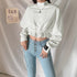 Letter-print slim high-neck tunic sweatshirt - ROUTINE FASHION